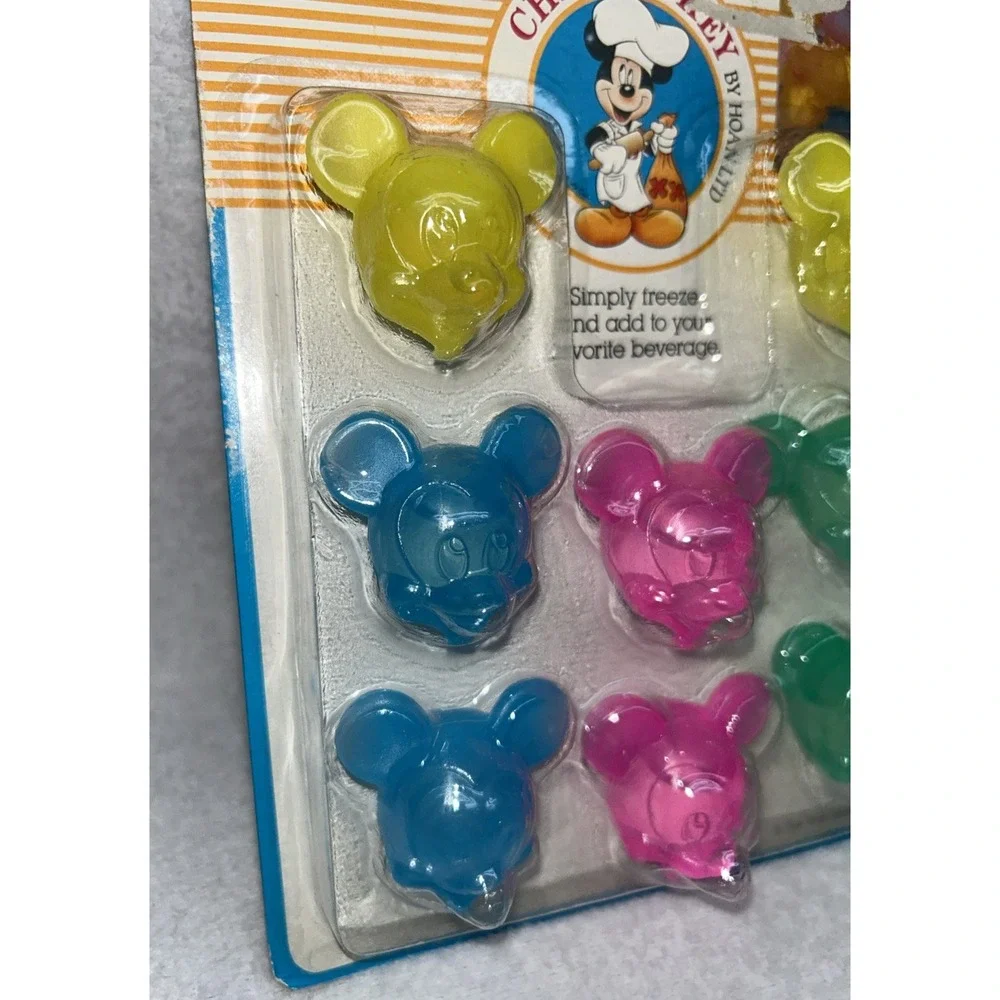 Vintage Disney Mickey Mouse Ice Cubes Molds 8 Pcs Chef Mickey Factory‎ Sealed